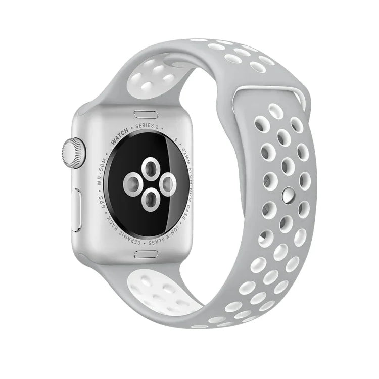 سوار ساعة رياضي من السيليكون الإصدار القياسي، لسلسلة Apple Watch 8&7 مقاس 41مم / SE 2&6&SE&5&4 مقاس 40مم / 3&2&1 مقاس 38مم