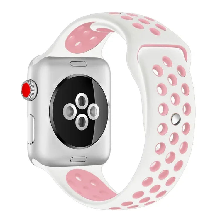سوار ساعة سيليكون رياضي الإصدار القياسي، لسلسلة Apple Watch 7 مقاس 41 مم / 6 و SE و 5 و 4 مقاس 40 مم / 3 و 2 و 1 مقاس 38 مم، لساعات Apple Watch Ultra 49 مم / السلسلة 8 و 7 مقاس 45 مم / SE 2 و 6 و SE و 5 و 4 مقاس 44 مم / 3 و 2 و 1 مقاس 42 مم