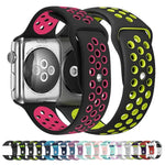 سوار ساعة رياضي من السيليكون الإصدار القياسي، لسلسلة Apple Watch 8&7 مقاس 41مم / SE 2&6&SE&5&4 مقاس 40مم / 3&2&1 مقاس 38مم