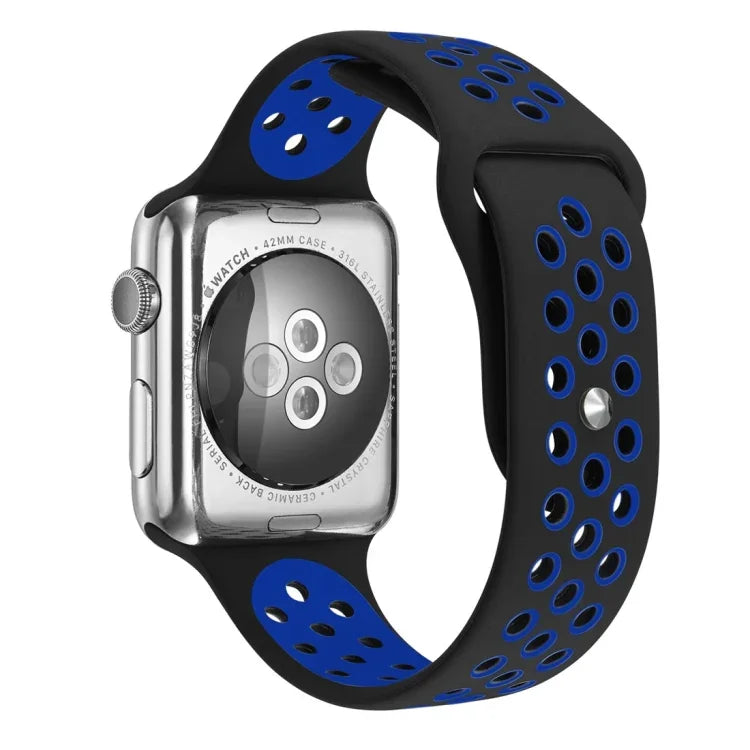 سوار ساعة سيليكون رياضي الإصدار القياسي، لسلسلة Apple Watch 7 مقاس 41 مم / 6 و SE و 5 و 4 مقاس 40 مم / 3 و 2 و 1 مقاس 38 مم، لساعات Apple Watch Ultra 49 مم / السلسلة 8 و 7 مقاس 45 مم / SE 2 و 6 و SE و 5 و 4 مقاس 44 مم / 3 و 2 و 1 مقاس 42 مم