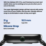 ساعة ذكية Zeblaze GTS 3 Pro IP68 بشاشة HD 1.97 بوصة للياقة البدنية