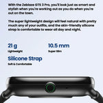 ساعة ذكية Zeblaze GTS 3 Pro IP68 بشاشة HD 1.97 بوصة للياقة البدنية