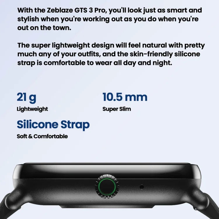 ساعة ذكية Zeblaze GTS 3 Pro IP68 بشاشة HD 1.97 بوصة للياقة البدنية