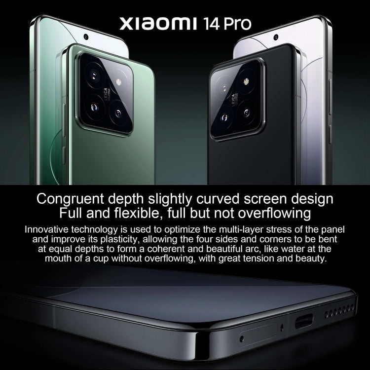 Xiaomi 14 Pro، شاشة 6.73 بوصة Xiaomi HyperOS معالج Snapdragon 8 Gen 3 ثماني النواة 4 نانومتر حتى 3.3 جيجاهرتز، NFC، الشبكة: 5G، 16GB+512GB، 16GB+1TB