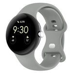 سوار ساعة سيليكون بلون صلب لـ Google Pixel Watch 4 / 3 / 2 / 1 مقاس 41مم، مقاس S، مقاس L