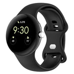 سوار ساعة سيليكون بلون صلب لـ Google Pixel Watch 4 / 3 / 2 / 1 مقاس 41مم، مقاس S، مقاس L