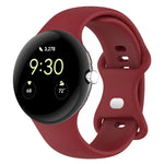 سوار ساعة سيليكون بلون صلب لـ Google Pixel Watch 4 / 3 / 2 / 1 مقاس 41مم، مقاس S، مقاس L