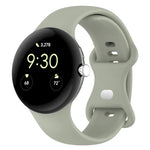 سوار ساعة سيليكون بلون صلب لـ Google Pixel Watch 4 / 3 / 2 / 1 مقاس 41مم، مقاس S، مقاس L