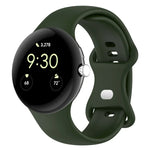 سوار ساعة سيليكون بلون صلب لـ Google Pixel Watch 4 / 3 / 2 / 1 مقاس 41مم، مقاس S، مقاس L
