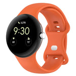 سوار ساعة سيليكون بلون صلب لـ Google Pixel Watch 4 / 3 / 2 / 1 مقاس 41مم، مقاس S، مقاس L