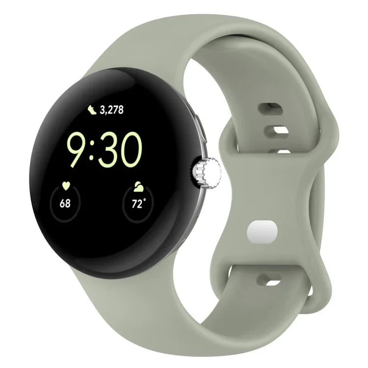 سوار ساعة سيليكون بلون صلب لـ Google Pixel Watch 4 / 3 / 2 / 1 مقاس 41مم، مقاس S، مقاس L