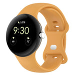 سوار ساعة سيليكون بلون صلب لـ Google Pixel Watch 4 / 3 / 2 / 1 مقاس 41مم، مقاس S، مقاس L
