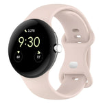سوار ساعة سيليكون بلون صلب لـ Google Pixel Watch 4 / 3 / 2 / 1 مقاس 41مم، مقاس S، مقاس L