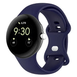 سوار ساعة سيليكون بلون صلب لـ Google Pixel Watch 4 / 3 / 2 / 1 مقاس 41مم، مقاس S، مقاس L