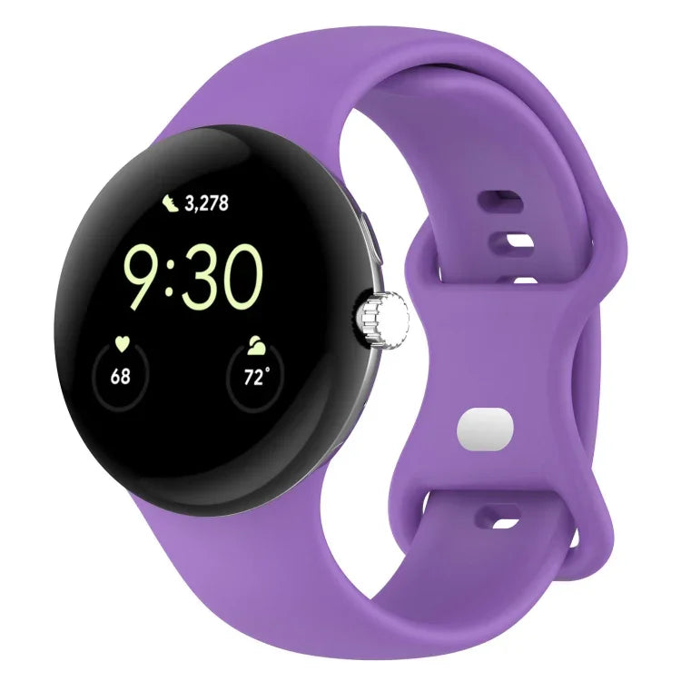 سوار ساعة سيليكون بلون صلب لـ Google Pixel Watch 4 / 3 / 2 / 1 مقاس 41مم، مقاس S، مقاس L