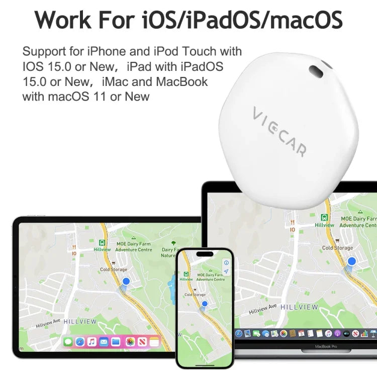 جهاز تعقب موقع لاسلكي لمفتاح السيارة VIECAR DW01 مضاد للضياع، VIECAR DW01