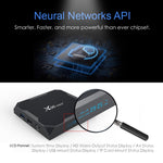 صندوق تلفاز ذكي X96 max+ 4K مع جهاز تحكم عن بعد، أندرويد 9.0، Amlogic S905X3 رباعي النواة Cortex-A55، 2GB+16GB، يدعم LAN، AV، واي فاي 2.4G/5G، USBx2، بطاقة TF، قابس الاتحاد الأوروبي، قابس المملكة المتحدة، قابس أستراليا