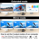 مفتاح KVM KC-KVM203DH لشاشات ثلاثية 8K 30Hz USB3.0 DP+DP+HDMI، قابس أوروبي، KC-KVM203DH