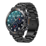 سوار ذكي K56 Pro بحزام فولاذي 1.39 بوصة يدعم مراقبة معدل ضربات القلب / ضغط الدم، حزام فولاذي (ميلانيزي أسود)، حزام فولاذي (ثلاثي الخيوط أسود)، حزام فولاذي (وصلات بامبو سوداء)