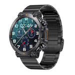 سوار ذكي K56 Pro بحزام فولاذي 1.39 بوصة يدعم مراقبة معدل ضربات القلب / ضغط الدم، حزام فولاذي (ميلانيزي أسود)، حزام فولاذي (ثلاثي الخيوط أسود)، حزام فولاذي (وصلات بامبو سوداء)