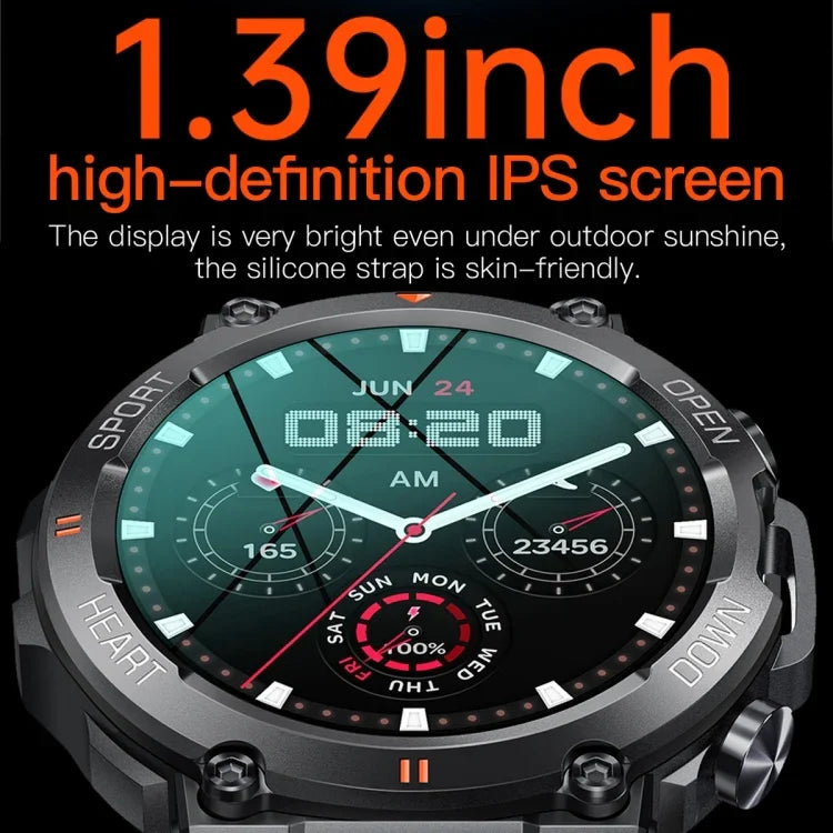 سوار ذكي K56 Pro بحزام فولاذي 1.39 بوصة يدعم مراقبة معدل ضربات القلب / ضغط الدم، حزام فولاذي (ميلانيزي أسود)، حزام فولاذي (ثلاثي الخيوط أسود)، حزام فولاذي (وصلات بامبو سوداء)