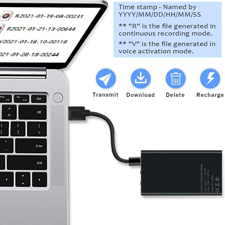 مسجل ذكي عالي الدقة مع تقليل الضوضاء MZ006، 16GB، 32GB