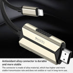 كابل محول Yesido HM13 بطول 2 متر من 8 دبابيس إلى HDMI 1080P HDTV، HM13