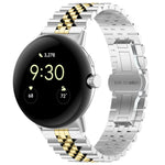 سوار ساعة معدني من الفولاذ المقاوم للصدأ بسبع خرزات، لساعة Google Pixel 4 / 3 / 2 / 1 مقاس 41مم
