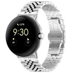 سوار ساعة معدني من الفولاذ المقاوم للصدأ بسبع خرزات، لساعة Google Pixel 4 / 3 / 2 / 1 مقاس 41مم