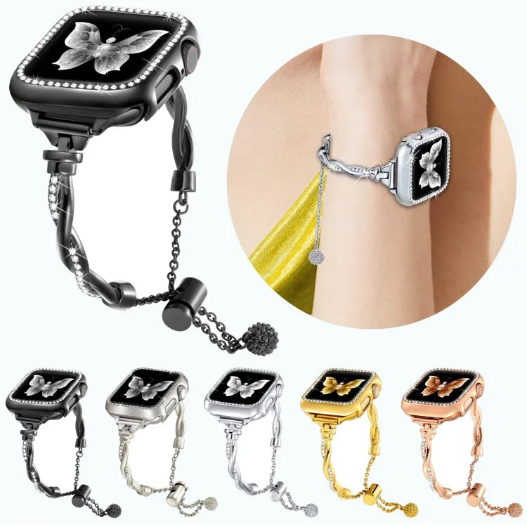 سوار ساعة معدني ماسي ملتف، لسلسلة Apple Watch 4 مقاس 44مم، لسلسلة Apple Watch 4 مقاس 40مم، لسلسلة Apple Watch 3 مقاس 38مم، لسلسلة Apple Watch 3 مقاس 42مم، لسلسلة Apple Watch 2 مقاس 42مم، لسلسلة Apple Watch 2 مقاس 38مم، لسلسلة Apple Watch مقاس 42مم