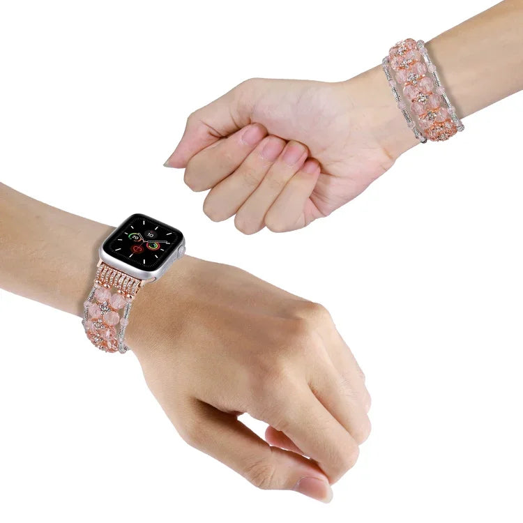 سوار ساعة ماسي خرزي، لسلسلة Apple Watch 5 مقاس 44مم، لسلسلة Apple Watch 5 مقاس 40مم، لسلسلة Apple Watch 4 مقاس 44مم، لسلسلة Apple Watch 4 مقاس 40مم، لسلسلة Apple Watch 3 مقاس 38مم، لسلسلة Apple Watch 3 مقاس 42مم، لسلسلة Apple Watch 2 مقاس 42مم