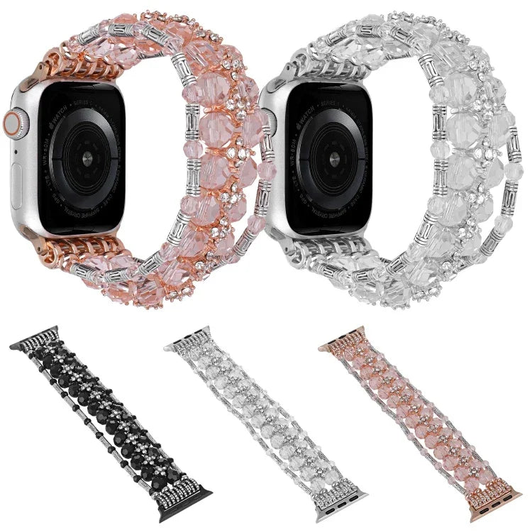 سوار ساعة ماسي خرزي، لسلسلة Apple Watch 5 مقاس 44مم، لسلسلة Apple Watch 5 مقاس 40مم، لسلسلة Apple Watch 4 مقاس 44مم، لسلسلة Apple Watch 4 مقاس 40مم، لسلسلة Apple Watch 3 مقاس 38مم، لسلسلة Apple Watch 3 مقاس 42مم، لسلسلة Apple Watch 2 مقاس 42مم