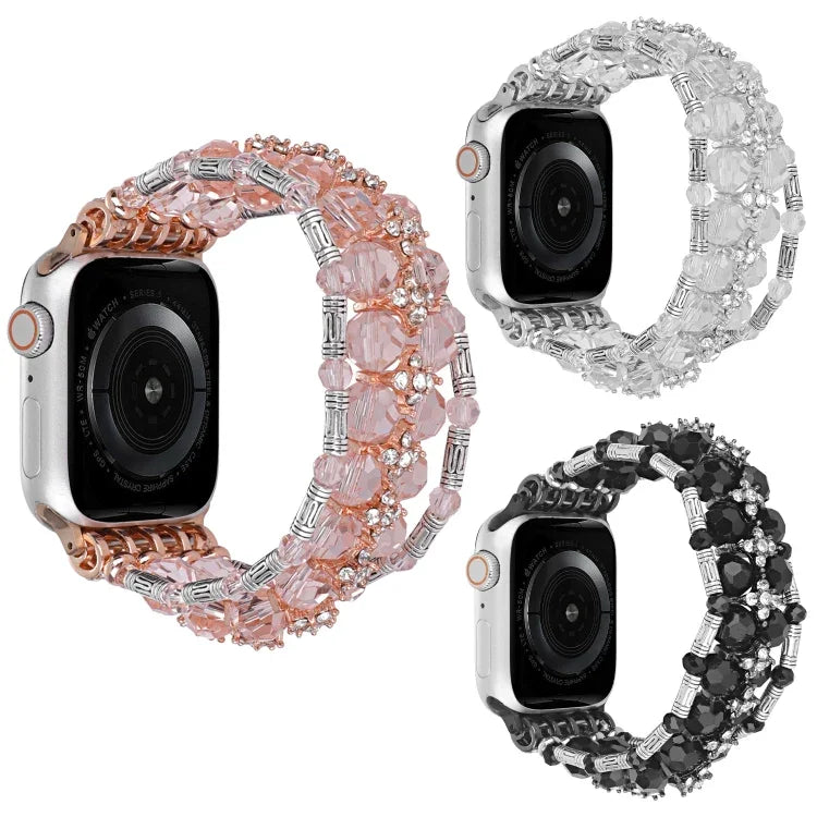 سوار ساعة ماسي خرزي، لسلسلة Apple Watch 5 مقاس 44مم، لسلسلة Apple Watch 5 مقاس 40مم، لسلسلة Apple Watch 4 مقاس 44مم، لسلسلة Apple Watch 4 مقاس 40مم، لسلسلة Apple Watch 3 مقاس 38مم، لسلسلة Apple Watch 3 مقاس 42مم، لسلسلة Apple Watch 2 مقاس 42مم