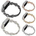 Gourd Diamond Metal Watch Band, For Apple Watch Series 4 44mm, For Apple Watch Series 4 40mm, For Apple Watch Series 3 38mm, For Apple Watch Series 3 42mm, For Apple Watch Series 2 42mm, For Apple Watch Series 2 38mm, For Apple Watch 42mm              ...