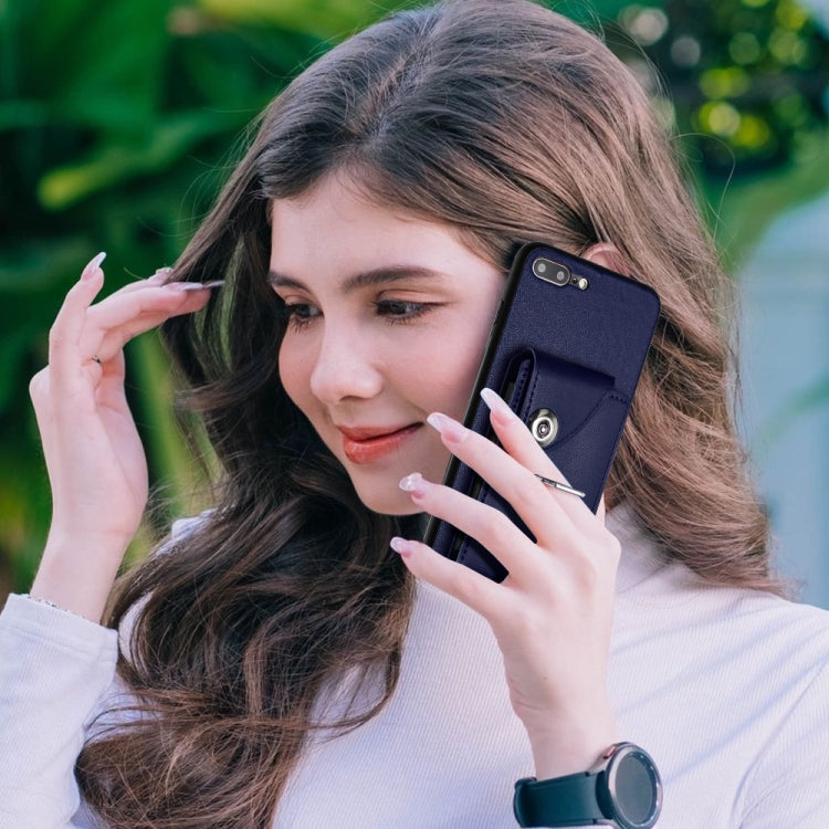 حافظة هاتف مع حامل حلقة وحقيبة بطاقات Organ، لهواتف iPhone 8 Plus / 7 Plus