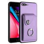 حافظة هاتف مع حامل حلقة وحقيبة بطاقات Organ، لهواتف iPhone 8 Plus / 7 Plus