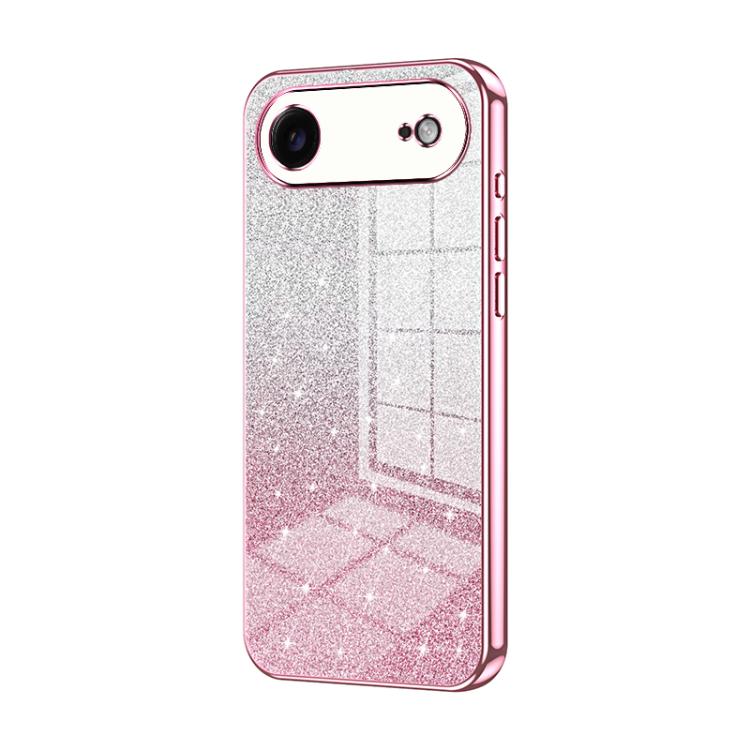 حافظة هاتف مطلية بالكهرباء مع مسحوق براق متدرج، لهواتف iPhone 17e / 16e، iPhone 17 Pro Max، iPhone 17 Pro، iPhone 17، iPhone Air، iPhone 16 Pro Max