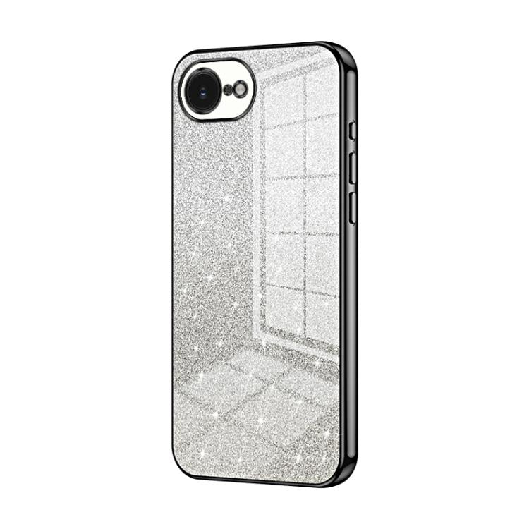 حافظة هاتف مطلية بالكهرباء مع مسحوق براق متدرج، لهواتف iPhone 17e / 16e، iPhone 17 Pro Max، iPhone 17 Pro، iPhone 17، iPhone Air، iPhone 16 Pro Max