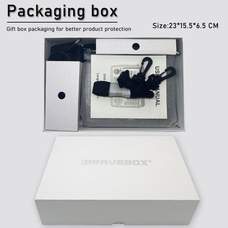 جهاز قياس إشارة الأقمار الصناعية الرقمي iBRAVEBOX V10 Finder Max+ بشاشة 4.3 بوصة، يدعم DVB-S/S2/S2X AHD، قابس الاتحاد الأوروبي، الولايات المتحدة، المملكة المتحدة، أستراليا