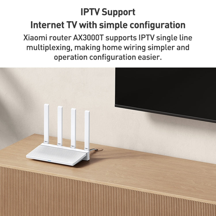 راوتر شاومي أصلي AX3000T ثنائي النطاق 2.4GHz/5GHz مع معالج 1.3GHz يدعم اتصال NFC، قابس الولايات المتحدة، AX3000T