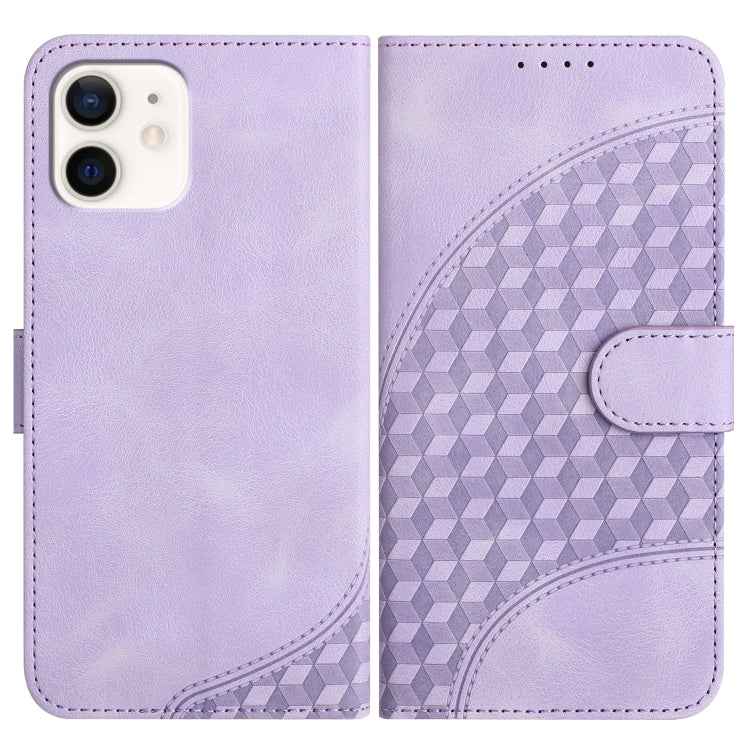 YX0060 Elephant Head Embossed Phone Leather Case with Lanyard, For iPhone 13 Pro Max, For iPhone 13 Pro, For iPhone 13, For iPhone 13 mini, For iPhone 12/12 Pro, For iPhone 12 Pro Max
