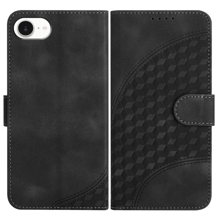 غطاء هاتف جلدي منقوش برأس فيل مع حبل معلق، لهواتف iPhone 17e / 16e، iPhone 17 Pro Max، iPhone 17 Pro، iPhone 17، iPhone Air، iPhone 16 Pro Max