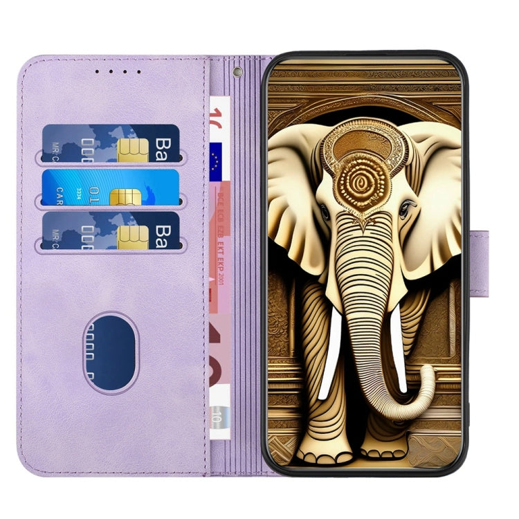 غطاء هاتف جلدي منقوش برأس فيل مع حبل معلق، لهواتف iPhone 16 Pro، iPhone 16 Plus، iPhone 16، iPhone 15 Pro Max، iPhone 15 Pro، iPhone 15 Plus