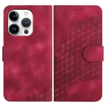 غطاء هاتف جلدي منقوش برأس فيل مع حبل معلق، لهواتف iPhone 16 Pro، iPhone 16 Plus، iPhone 16، iPhone 15 Pro Max، iPhone 15 Pro، iPhone 15 Plus