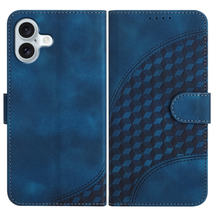 غطاء هاتف جلدي منقوش برأس فيل مع حبل معلق، لهواتف iPhone 16 Pro، iPhone 16 Plus، iPhone 16، iPhone 15 Pro Max، iPhone 15 Pro، iPhone 15 Plus