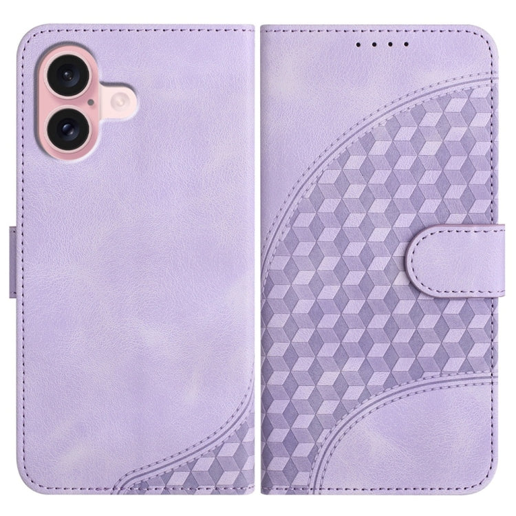غطاء هاتف جلدي منقوش برأس فيل مع حبل معلق، لهواتف iPhone 16 Pro، iPhone 16 Plus، iPhone 16، iPhone 15 Pro Max، iPhone 15 Pro، iPhone 15 Plus