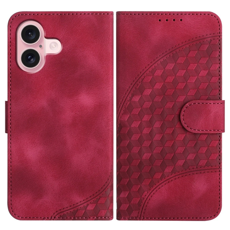 غطاء هاتف جلدي منقوش برأس فيل مع حبل معلق، لهواتف iPhone 16 Pro، iPhone 16 Plus، iPhone 16، iPhone 15 Pro Max، iPhone 15 Pro، iPhone 15 Plus