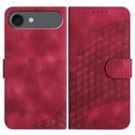 غطاء هاتف جلدي منقوش برأس فيل مع حبل معلق، لهواتف iPhone 17e / 16e، iPhone 17 Pro Max، iPhone 17 Pro، iPhone 17، iPhone Air، iPhone 16 Pro Max
