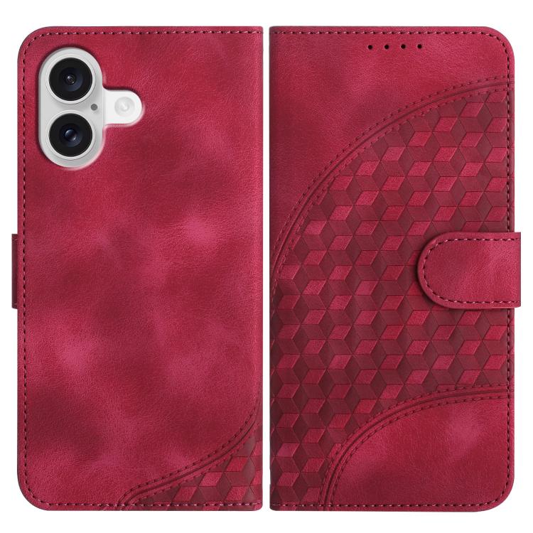 غطاء هاتف جلدي منقوش برأس فيل مع حبل معلق، لهواتف iPhone 17e / 16e، iPhone 17 Pro Max، iPhone 17 Pro، iPhone 17، iPhone Air، iPhone 16 Pro Max