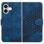 غطاء هاتف جلدي منقوش برأس فيل مع حبل معلق، لهواتف iPhone 17e / 16e، iPhone 17 Pro Max، iPhone 17 Pro، iPhone 17، iPhone Air، iPhone 16 Pro Max